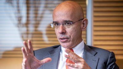 Sérgio Rial, presidente do banco Santander, na sede do Banco em São Paulo