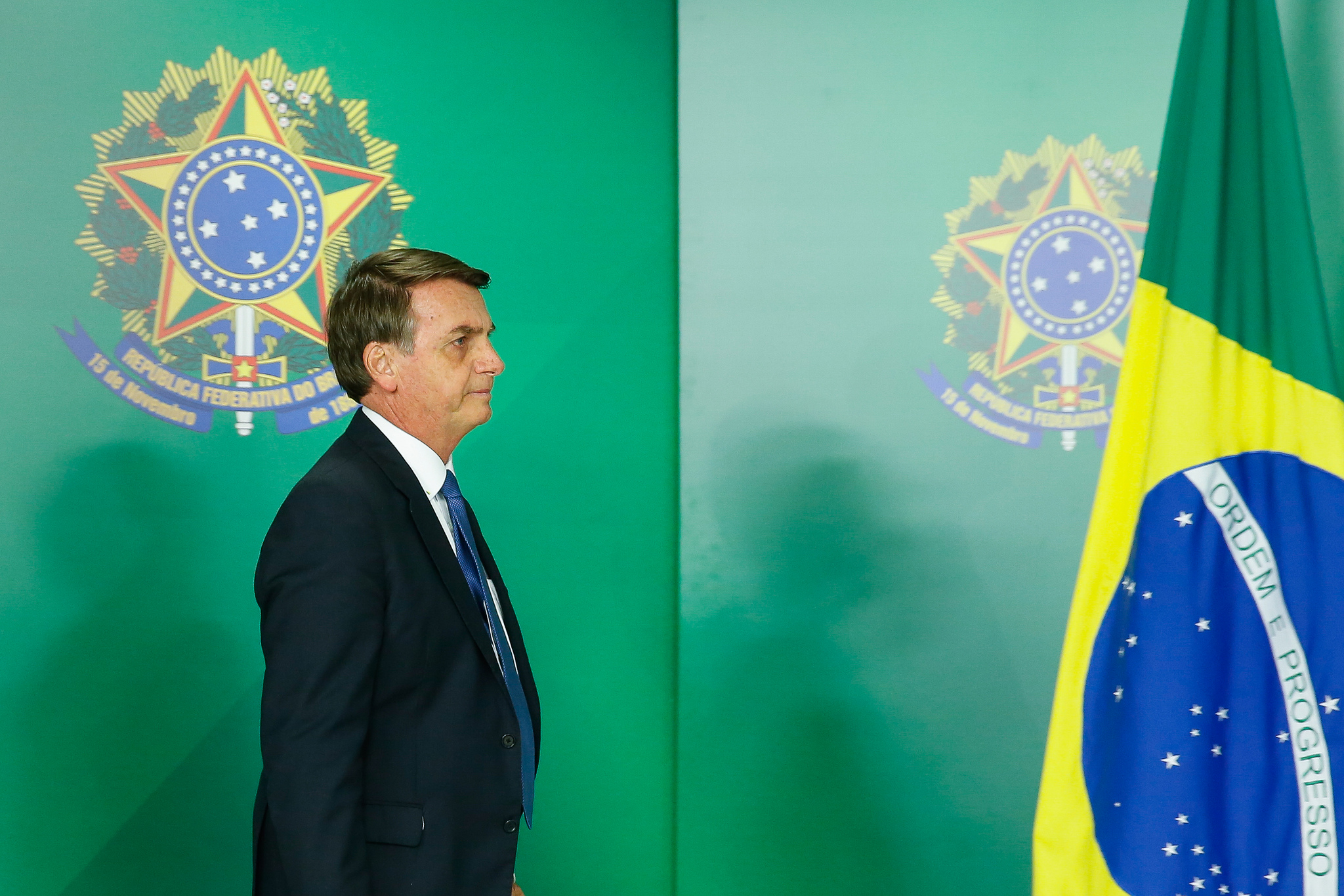 Presidente da República, Jair Bolsonaro, fala com a imprensa sobre rompimento de barragem da Vale em Brumadinho
