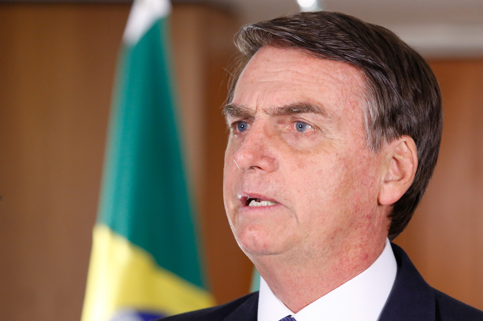 Presidente da República, Jair Bolsonaro, fala com a imprensa sobre rompimento de barragem da Vale em Brumadinho