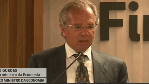 Gif com o ministro Paulo Guedes