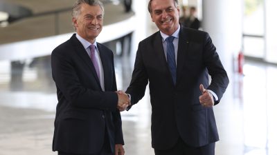 Presidente da Argentina, Mauricio Macri e Jair Bolsonaro