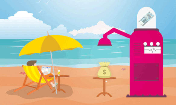 Gif sobre como investir dinheiro sem ter trabalho