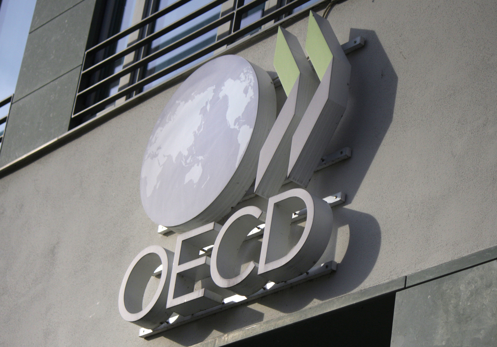 Logo da OCDE, na sigla em inglês