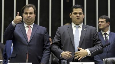 presidente da Câmara dos Deputados, deputado Rodrigo Maia (DEM-RJ); presidente do Senado Federal, senador Davi Alcolumbre (DEM-AP).