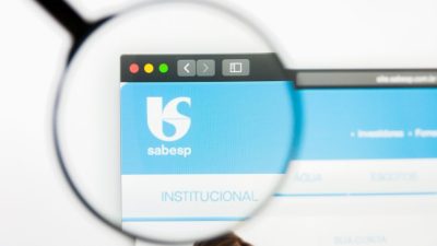 Logotipo da Sabesp, a estatal de saneamento do governo de São Paulo