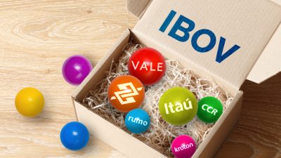 Cesta com bolas simulando a carteira Ibovespa