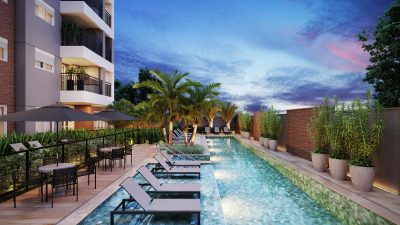 Piscina em planta da Brasil Brokers
