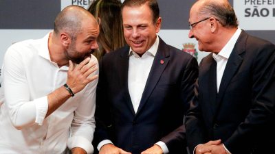 Bruno Covas, João Doria e Geraldo Alckmin