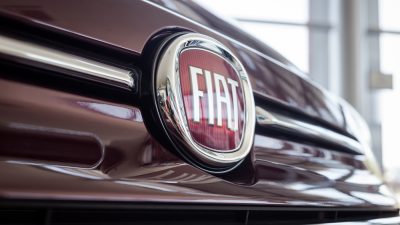 Logo da Fiat em automóvel