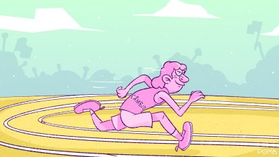 Ilustração de um corredor representando o câmbio