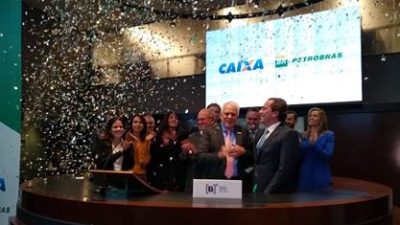 Executivos da Caixa e da Petrobras na sede da B3