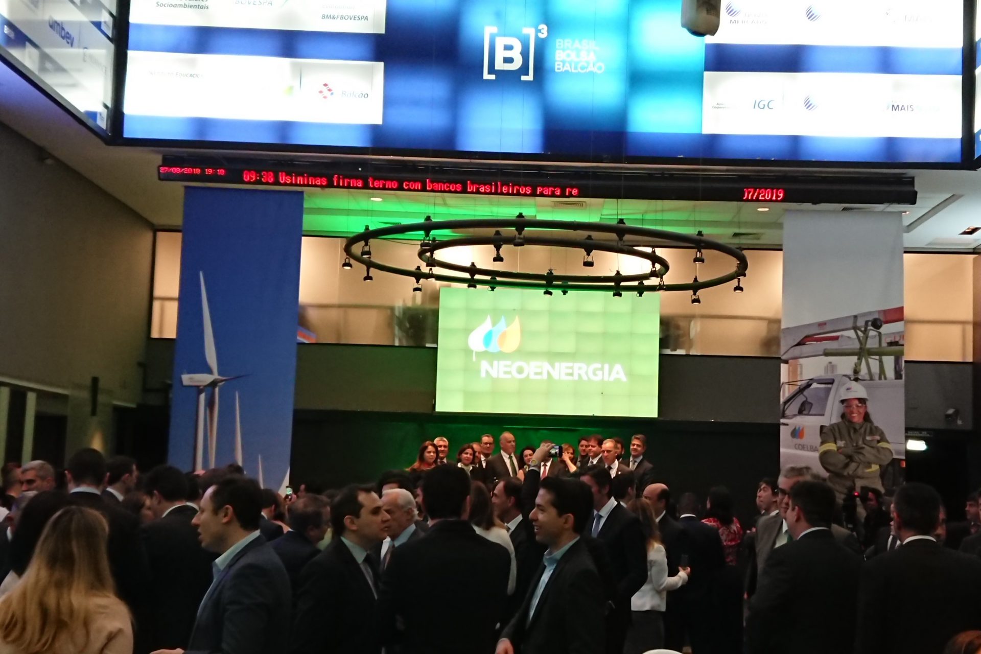 Cerimônia do IPO da Neoenergia