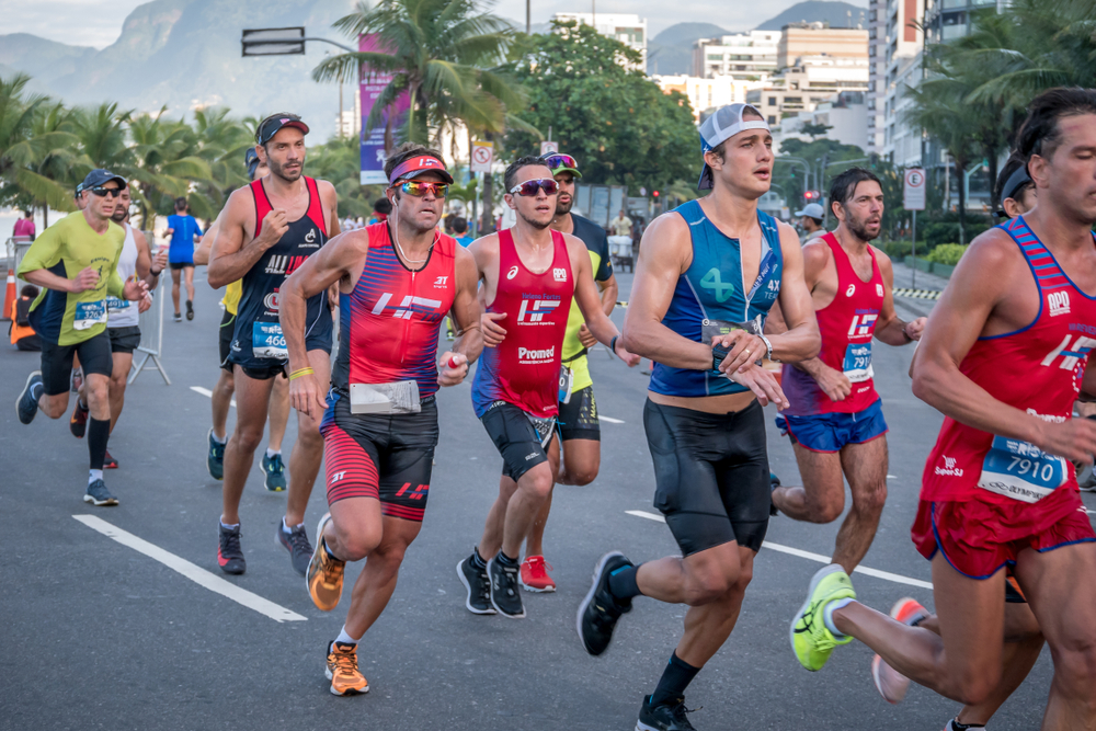 Corredores em uma maratona