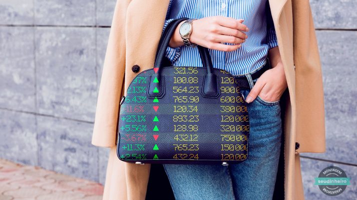 bolsa com cotações de ações
