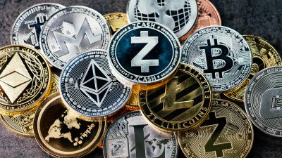 Conjunto de símbolos de criptomoedas