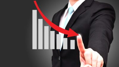 Imagem traz gráfico com preços em queda