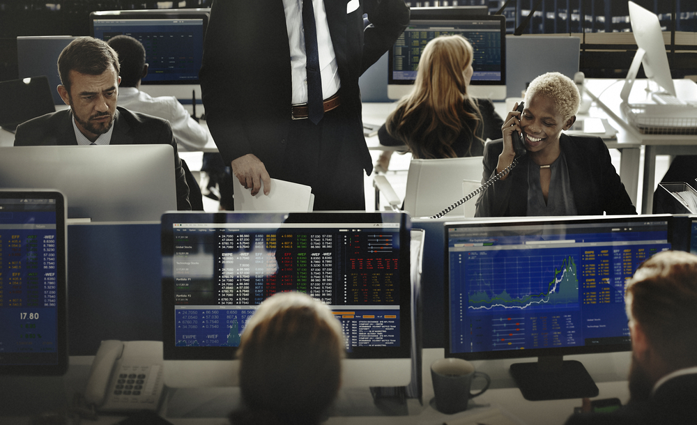 bolsa negociações negócios escritório