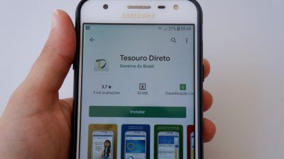 Tela de celular mostra o app do Tesouro Direto