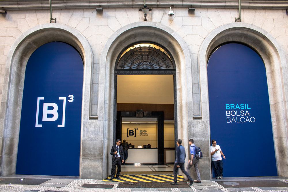 Fachada da sede da B3 (B3SA3), em São Paulo