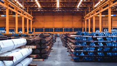 Pack,Of,Steel,Round,Bar,Stack,In,Layer,Inside,Large