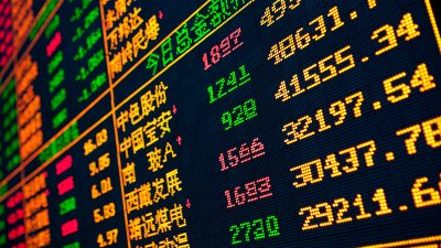 Display,Of,Stock,Market,Quotes