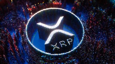 Digital,Art,Xrp,Logo,Symbol.,Ripple,Cryptocurrency,Futuristic,3d,Illustration.