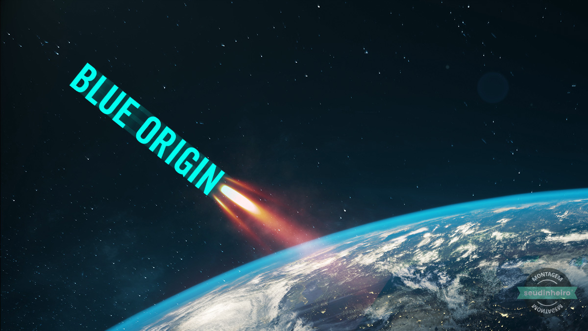 Blue Origin Espaço Logo Foguete Terra