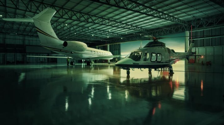 Aeronaves hangaradas no São Paulo Catarina Aeroporto Executivo Internacional, da JHSF