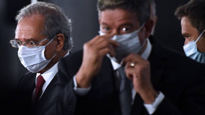 Paulo Guedes e Arthur Lira lado a lado