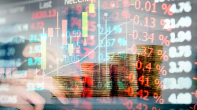 Stock,Market,Data,On,Digital,Led,Display.,A,Daily,Market