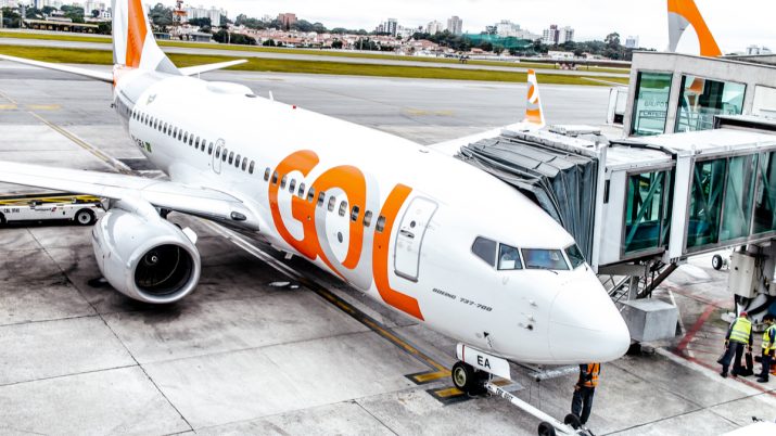 Aeronave da Gol no aeroporto de Congonhas (SP)