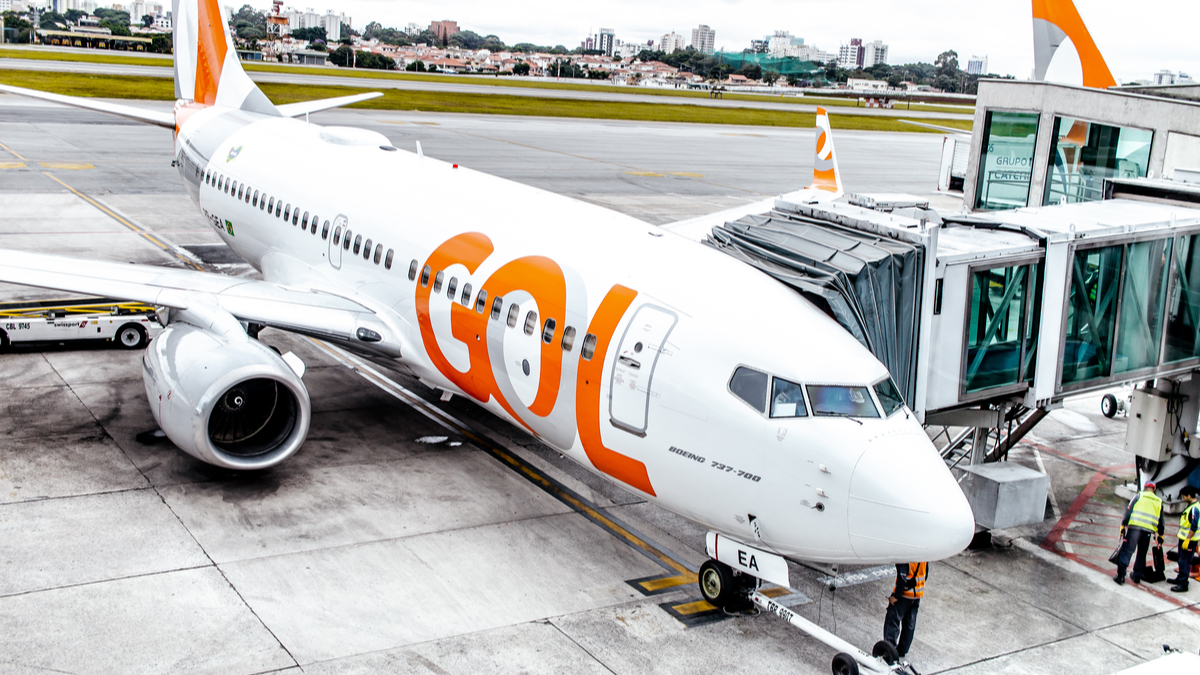 Aeronave da Gol no aeroporto de Congonhas (SP)