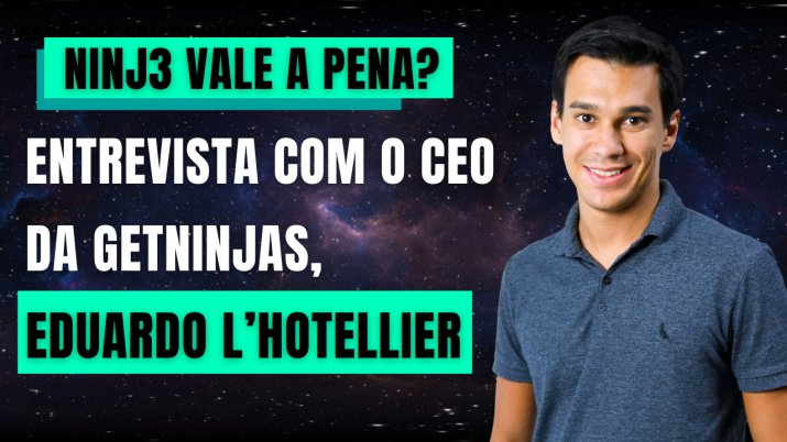 Foto do CEO da Get Ninjas com título: "NINJ3 vale a pena?"