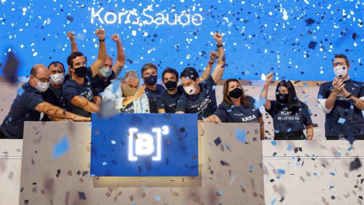 Cerimônia do IPO da Kora Saúde (KRSA3) na B3