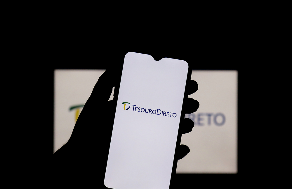 App do Tesouro Direto em tela de celular