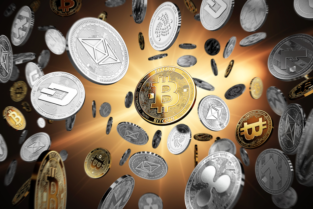 Flying,Altcoins,With,Bitcoin,In,The,Center,As,The,Leader.