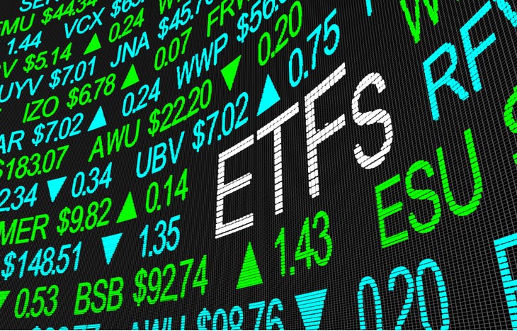 Gráfico da Bolsa dando destaque para a sigla ETFs, referente aos fundos de índice, ETF