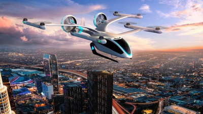 Arte conceitual do eVTOL da Eve, subsidiária da Embraer (EMBR3)