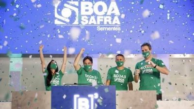 Executivos da Boa Safra B3 na cerimônia de abertura das negociações na B3