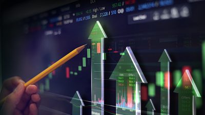 ações subindo exponencialmente