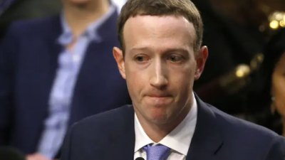 Mark Zuckerberg, dono do Facebook, em julgamento nos EUA.