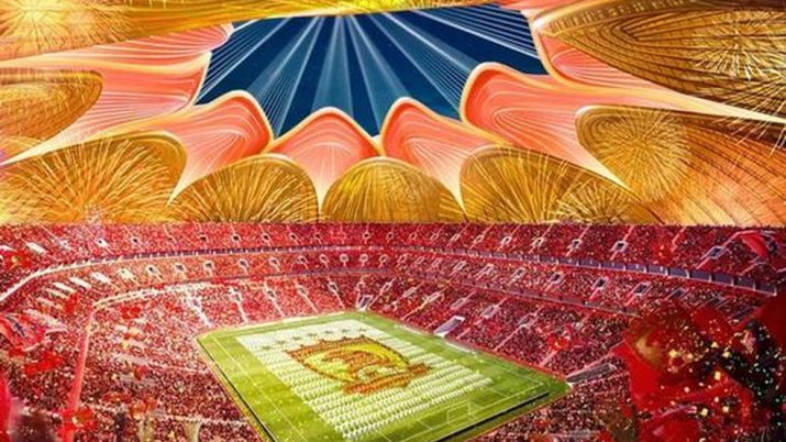 Projeção do projeto do estádio do Guangzhou Evergrande
