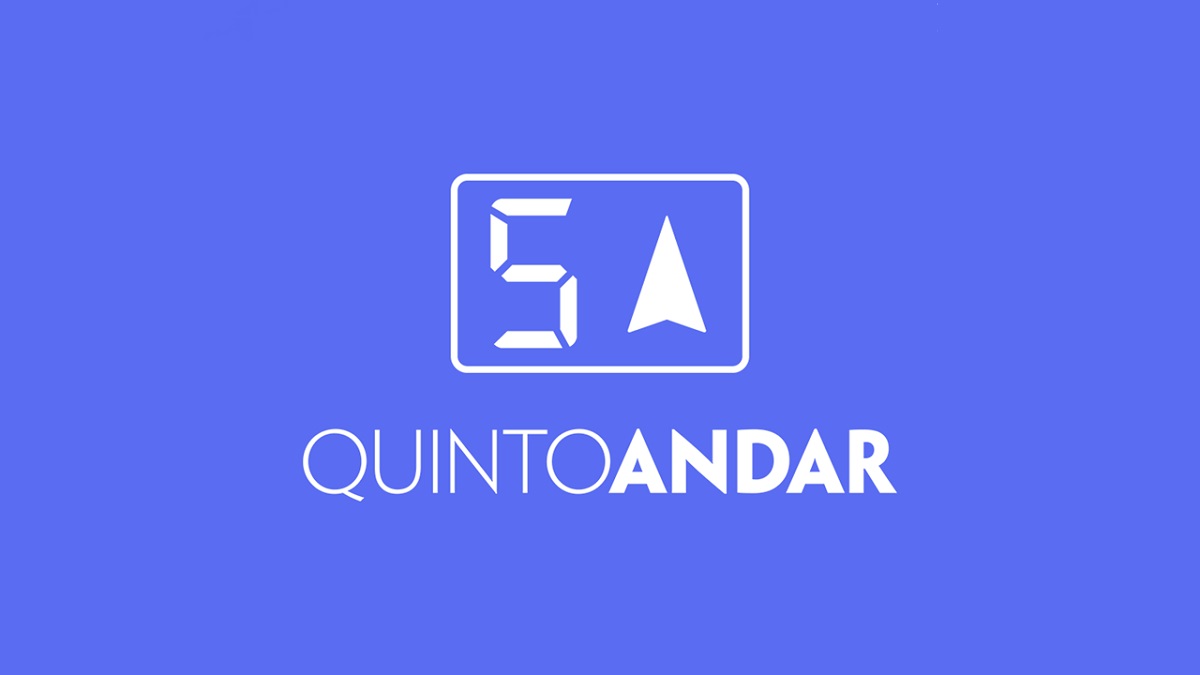 Logo do QuintoAndar, nas cores azul e branco