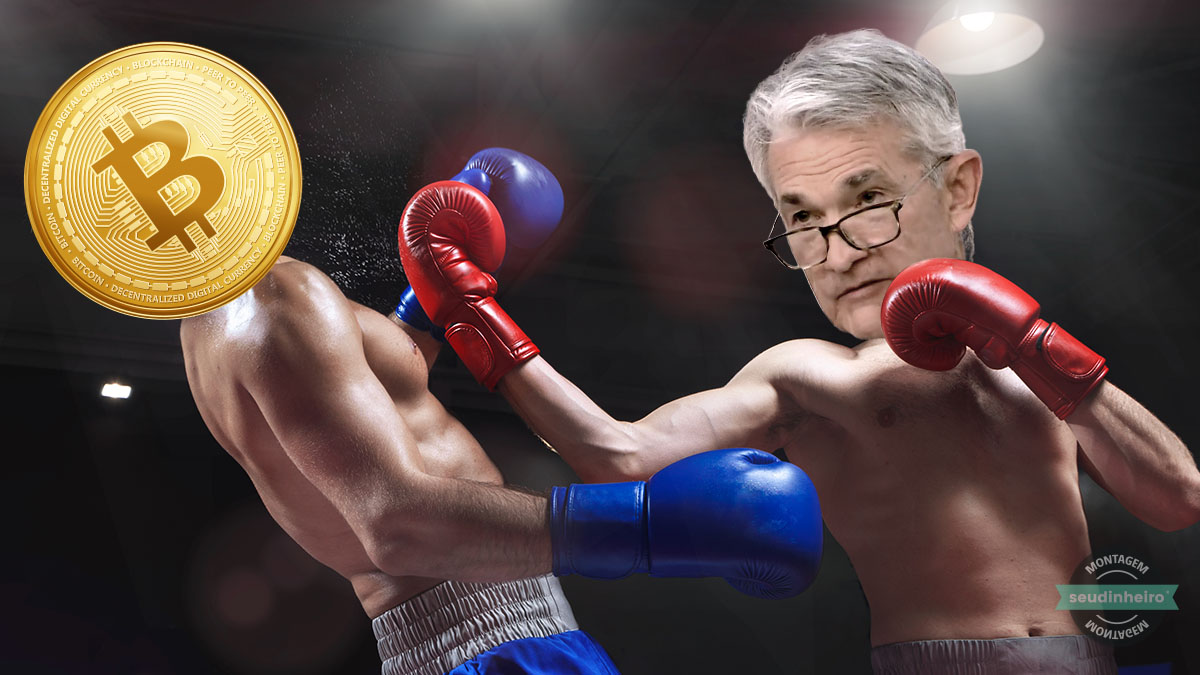 bitcoin (BTC) tomando um soco do presidente do Federal Reserve, Jerome Powell