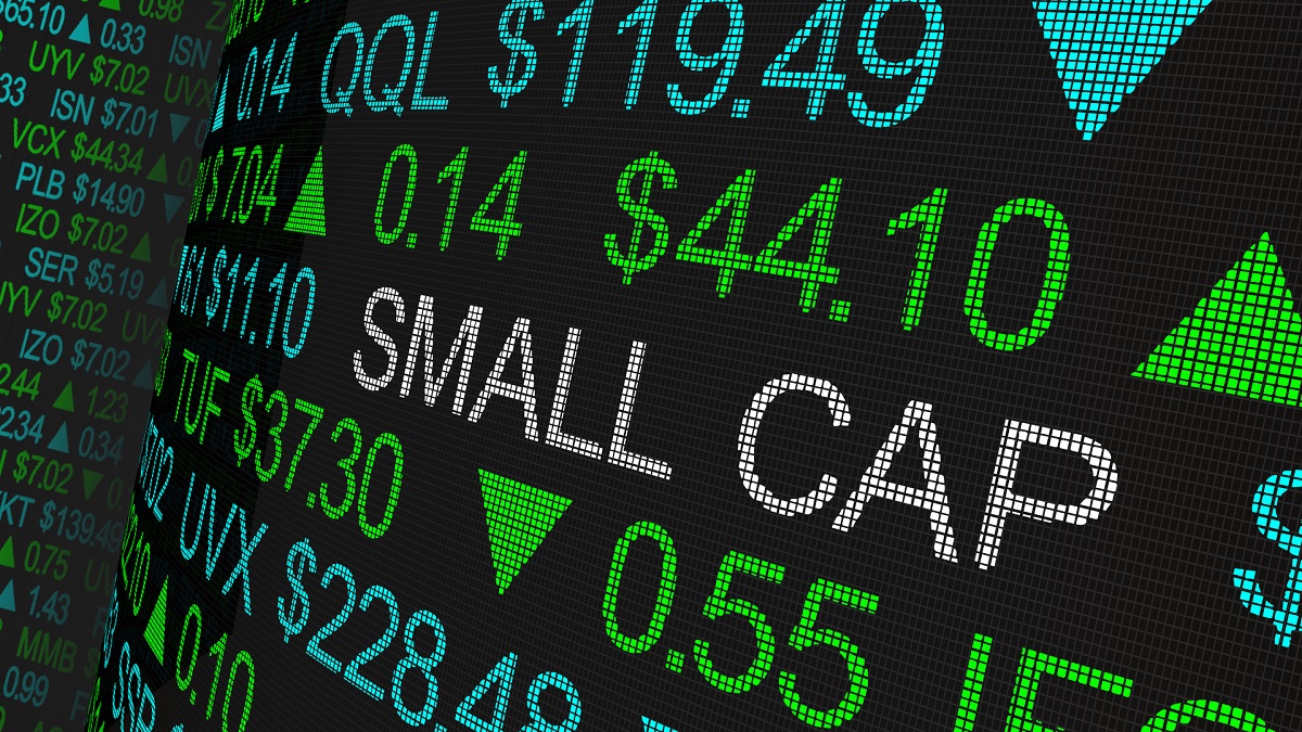 Arte mostrando um painel de cotações com a palavra Small Caps em destaque. Melhores Small Caps para 2024 ações Ibovespa