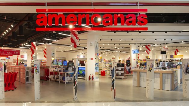 Fachada da Americanas; estágio