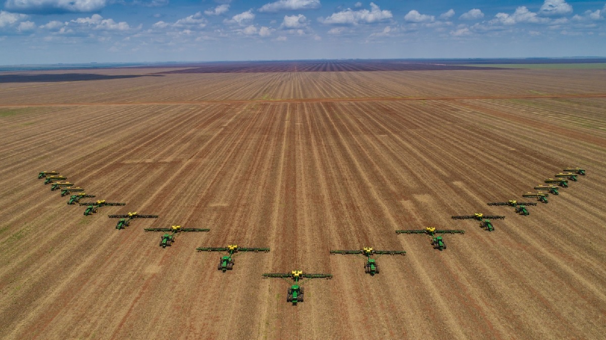 Imagem aérea da Fazenda Paiaguás, pertencente à SLC Agrícola (SLCE3), em Diamantino (MT) fiagros fundos imobiliários
