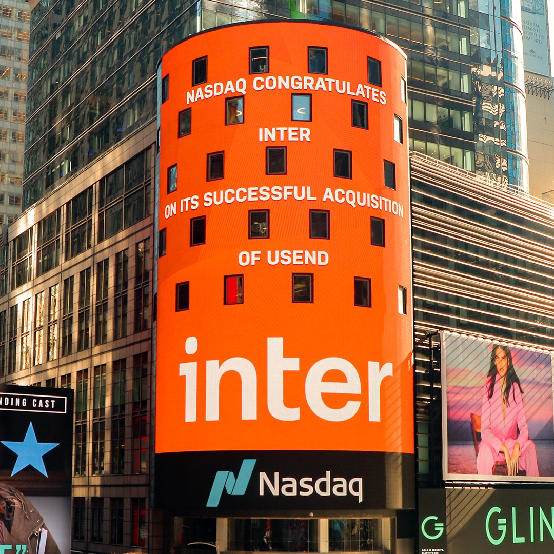 Inter na estreia das ações na Nasdaq