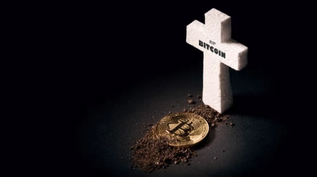 bitcoin no pé da sepultura