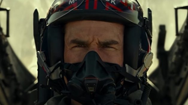 O ator Tom Cruise no filme Top Gun: Maverick, da Paramount Pictures